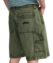 BAD DOG WORKWEAR DENIM SHORT - MOSS GREEN