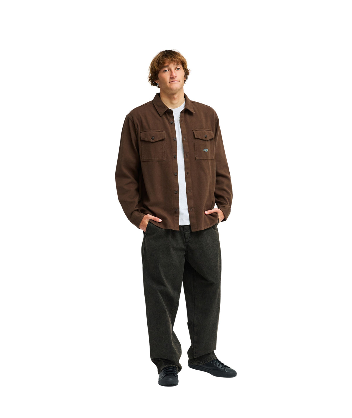 DEL MAR FLANNEL - DARK CEDAR