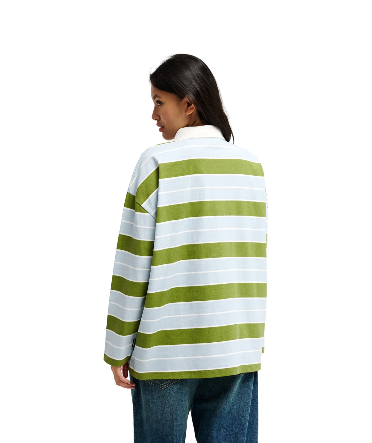 HUTTON POLO - GREEN STRIPE