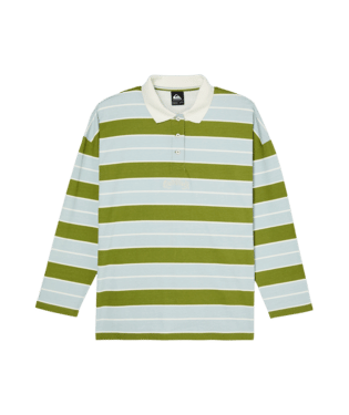 HUTTON POLO - GREEN STRIPE