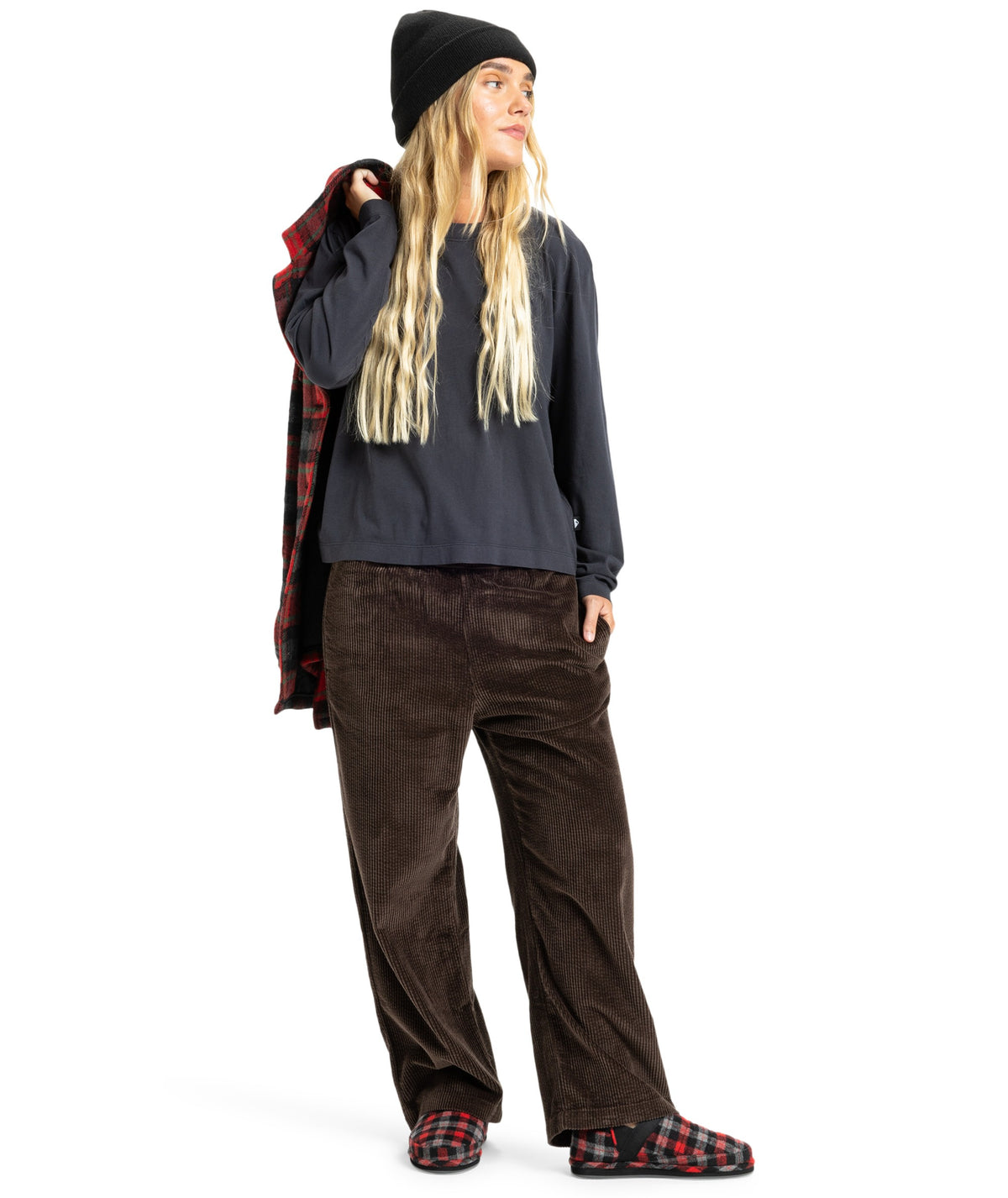 ESSENTIAL LS TEE - TARMAC
