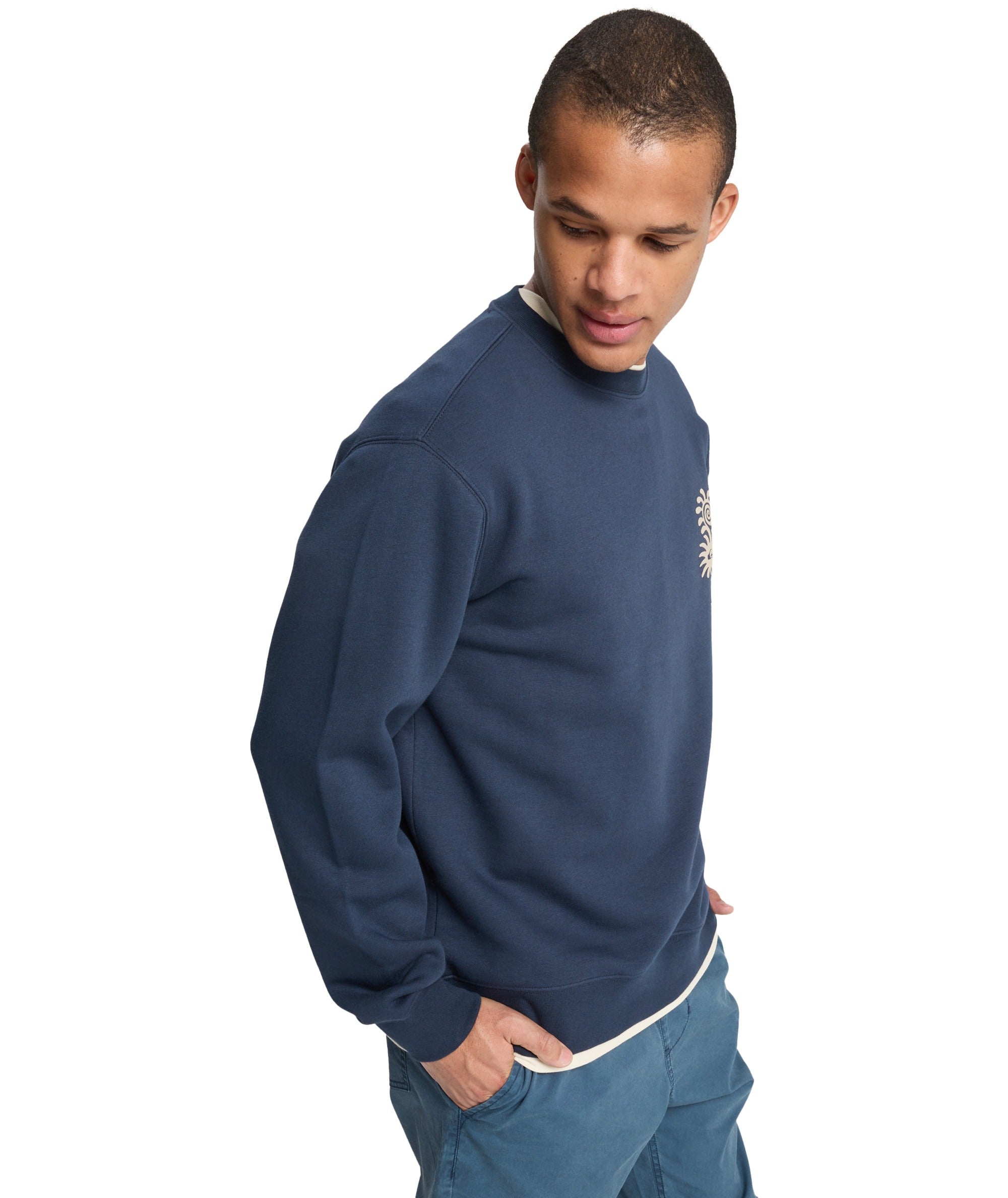 SALT WATER GRAPHIC CREW - DEEP NAVY