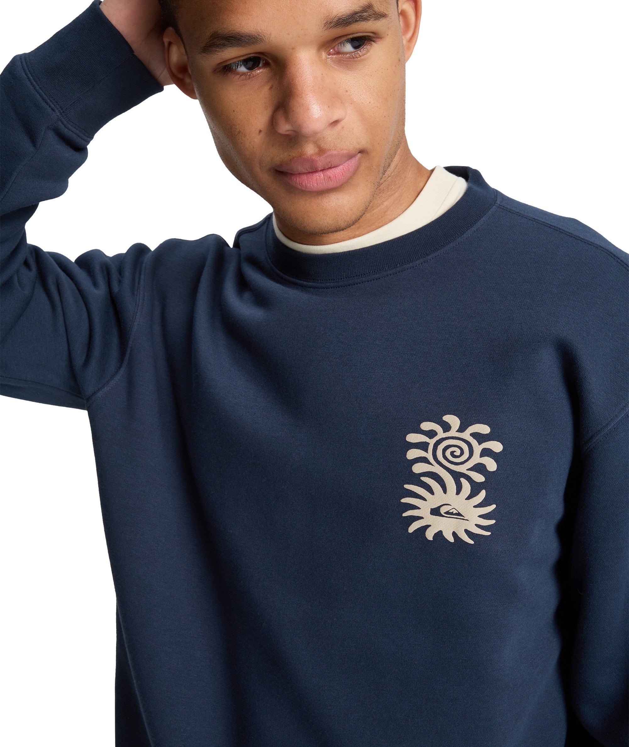 SALT WATER GRAPHIC CREW - DEEP NAVY