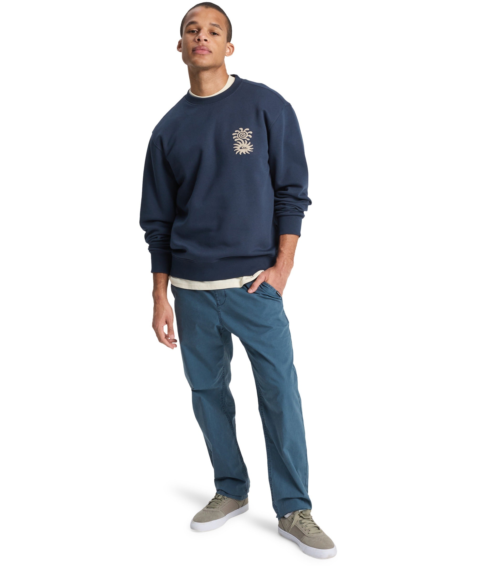 SALT WATER GRAPHIC CREW - DEEP NAVY