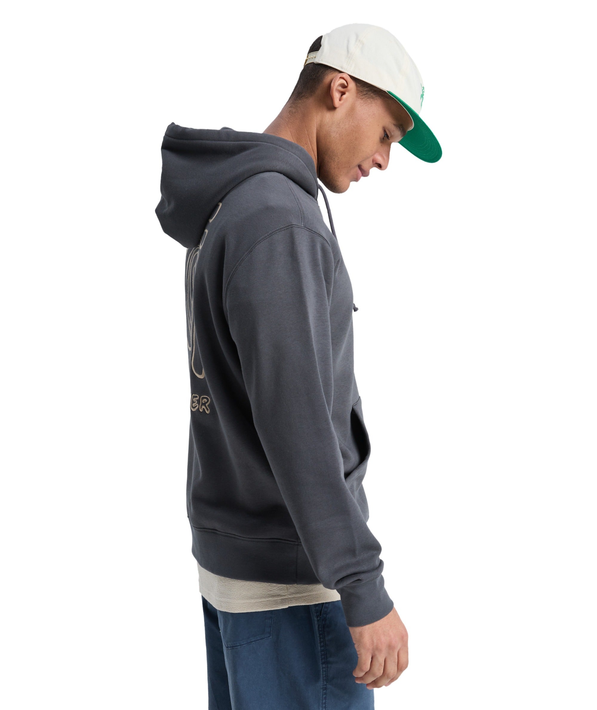 SALT WATER GRAPHIC HOODIE - IRON GATE