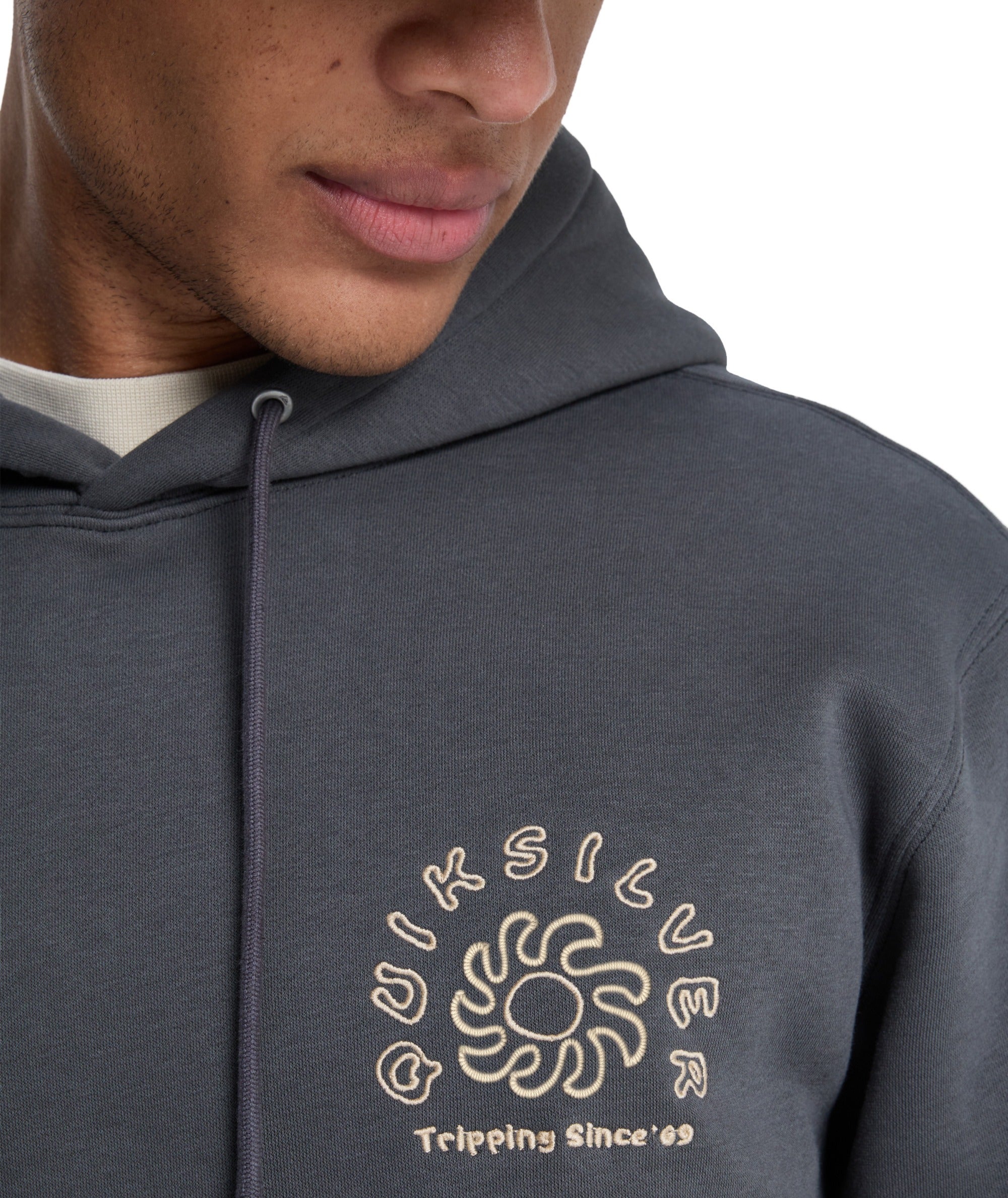 SALT WATER GRAPHIC HOODIE - IRON GATE