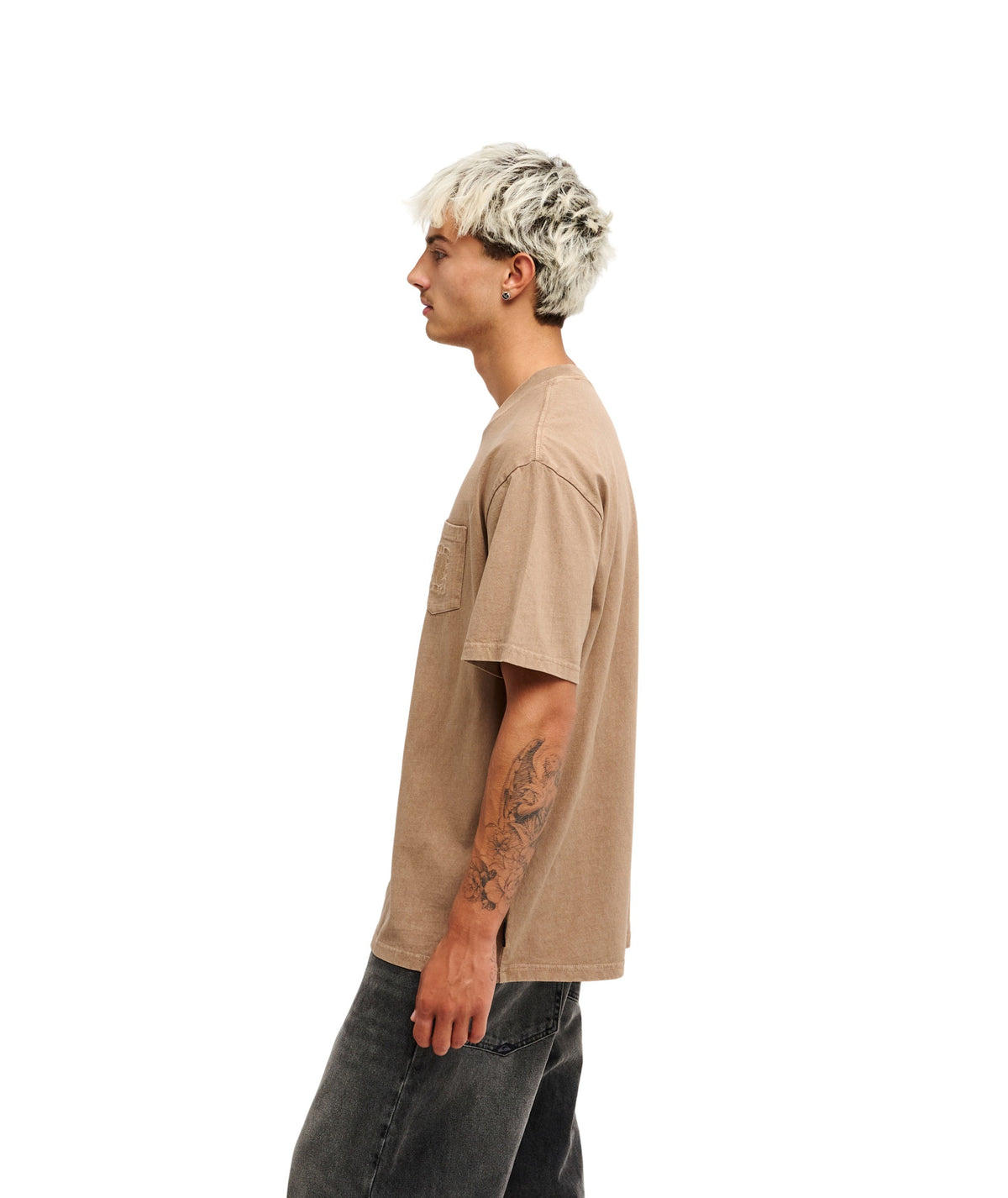 GUANA WASHED SS TEE - PINE BARK