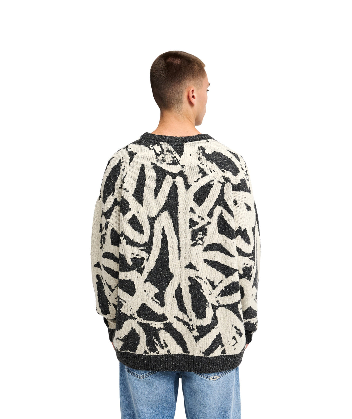 LIAM JACQUARD SWEATER - BONE