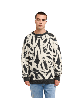 LIAM JACQUARD SWEATER - BONE