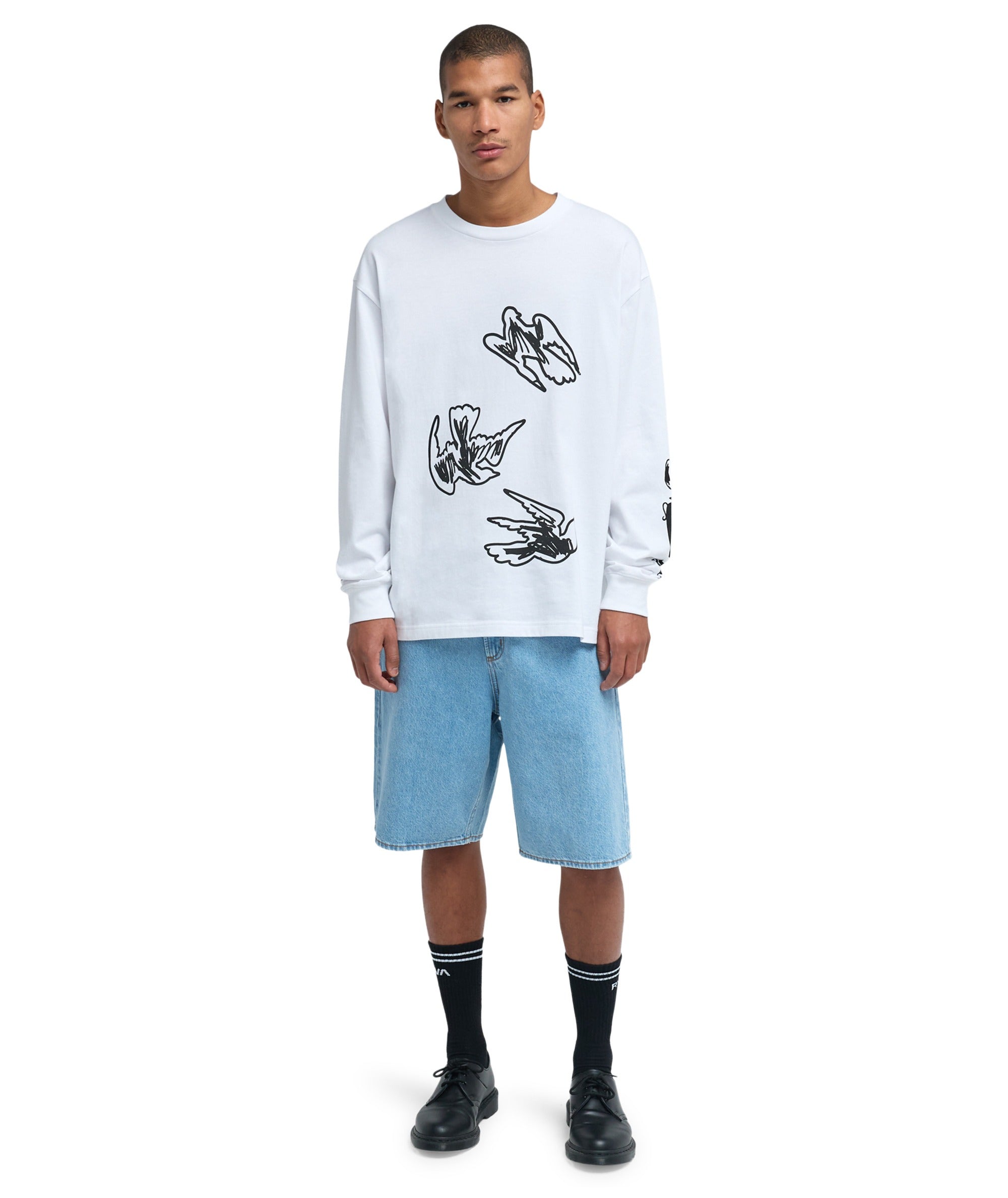 SKATE DENIM SHORT - BLEACH WASH