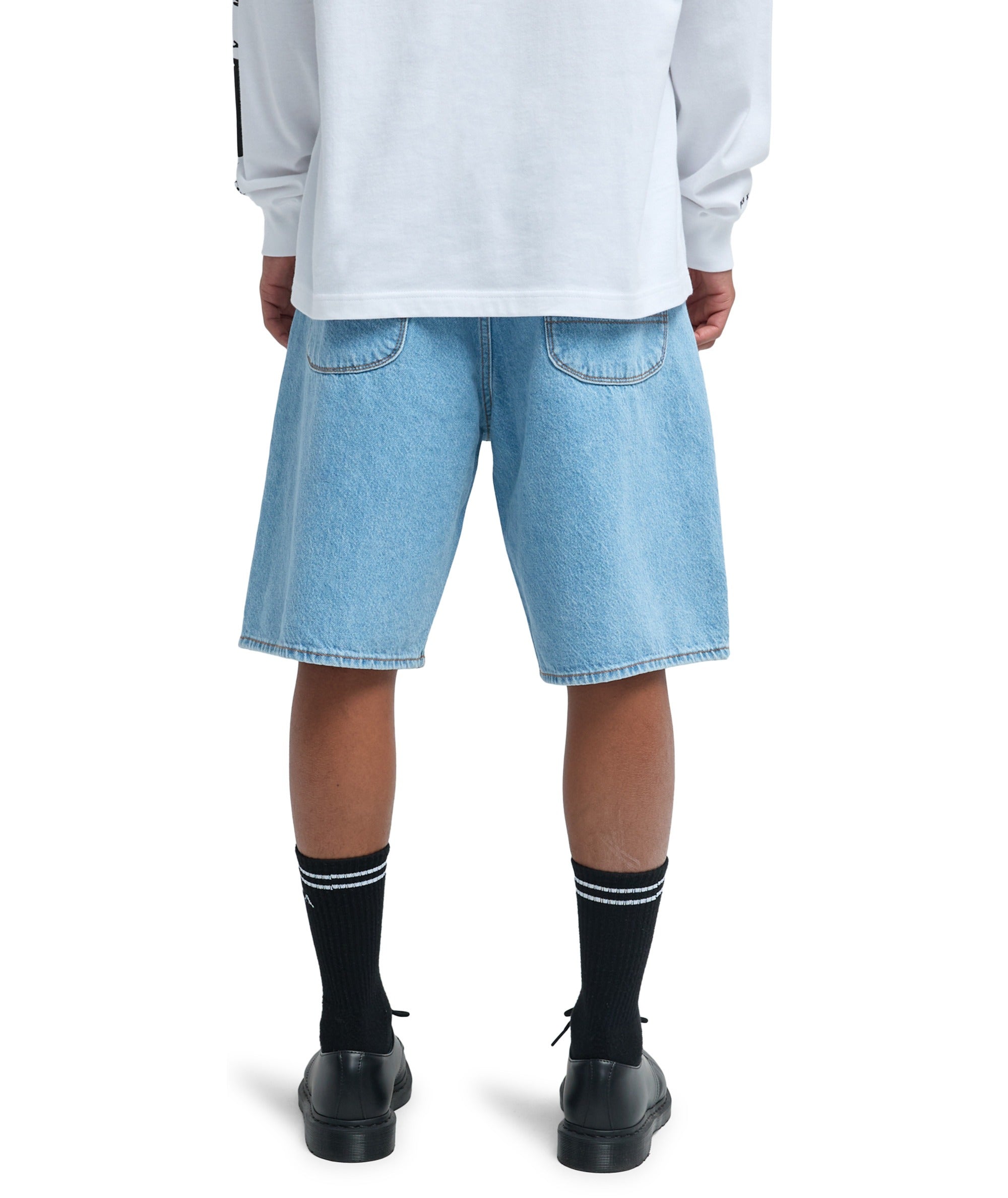 SKATE DENIM SHORT - BLEACH WASH