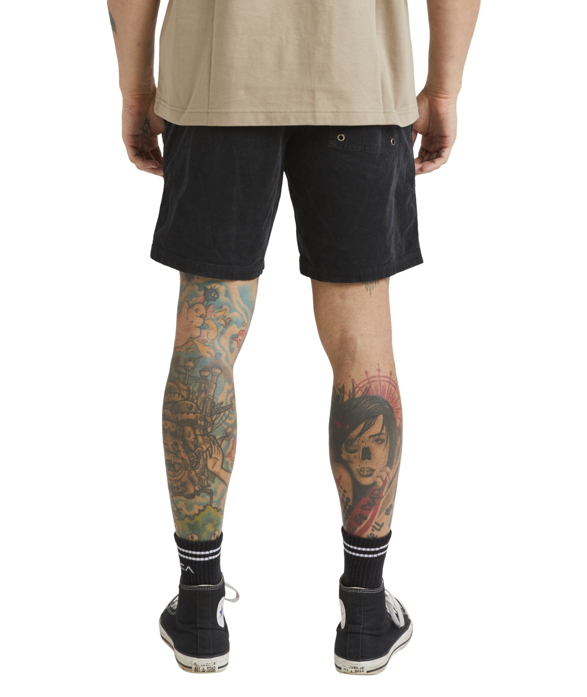 ESCAPE ELASTIC CORD SHORT II - BLACK