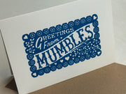 Greeting from Mumbles Greetings Card + Envelope