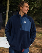 Offgrid 1/2 Zip Recycled Sherpa Fleece - Rich Navy