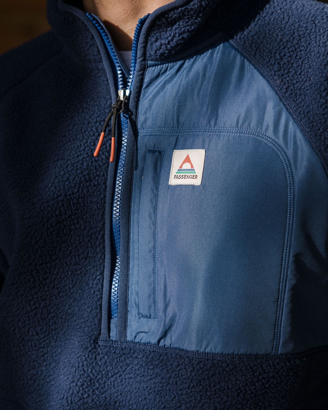 Offgrid 1/2 Zip Recycled Sherpa Fleece - Rich Navy