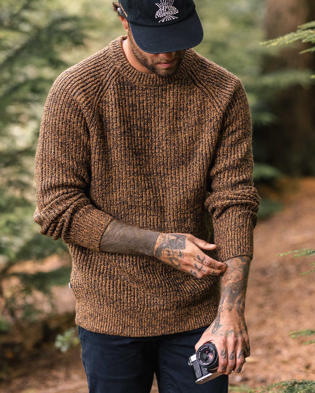 Fog Recycled Knitted Jumper - Dusty Ocre