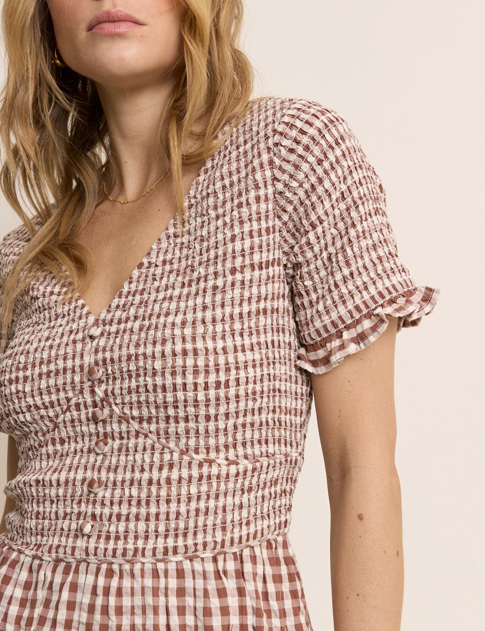 Eliza Midi Dress - Brown