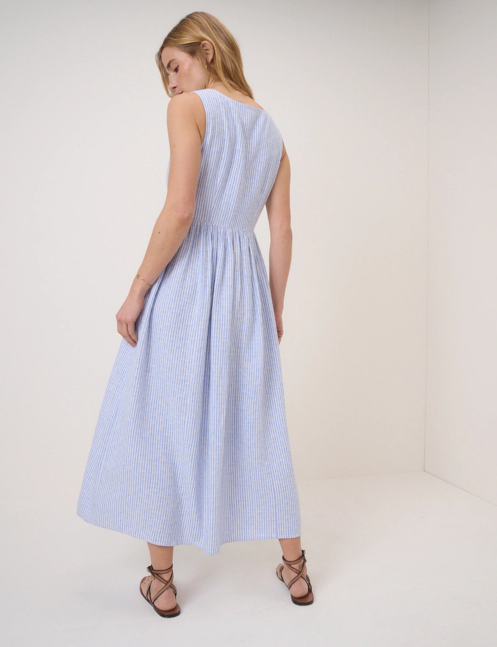 Cora Dress - Blue Stripe