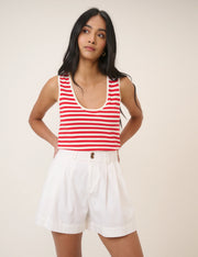 Albie Denim Short - Beige