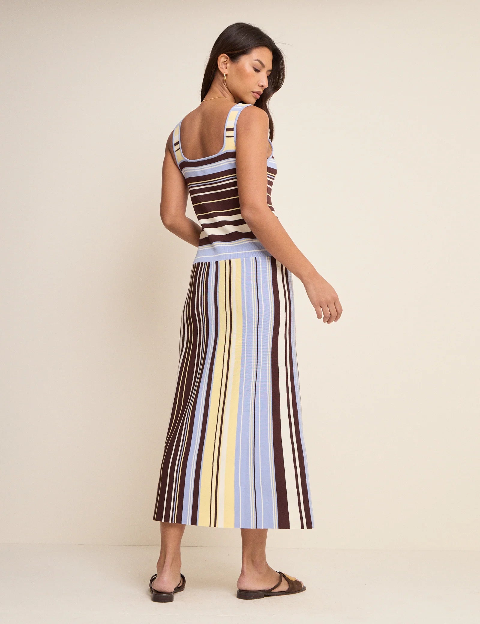 Multi Stripe Knit Dress - Multi