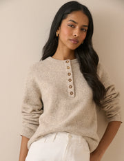 Henley Long Sleeve - Beige