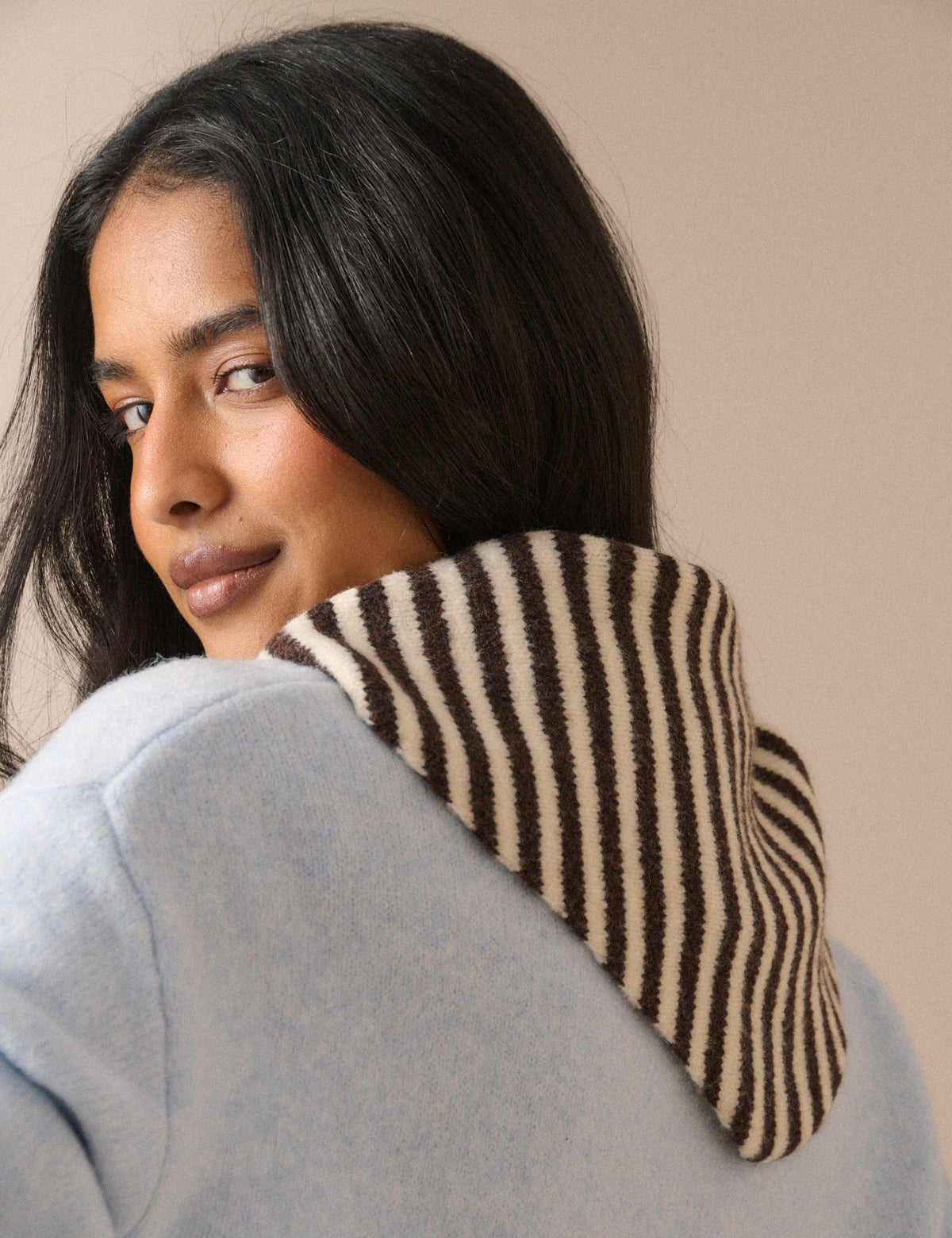 Stripe Small Triangle Scarf