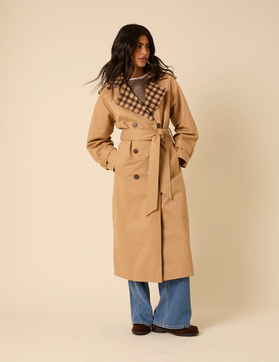 Petite Contrast Oaksan Trench