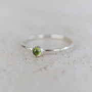 Sterling Silver Gemstone Ring - Peridot