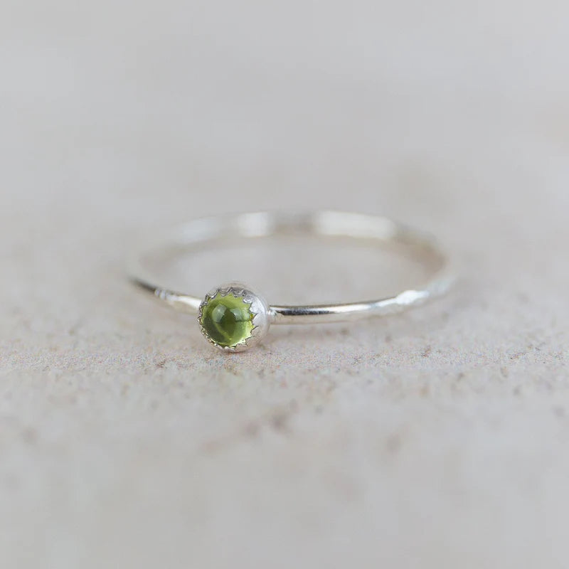 Sterling Silver Gemstone Ring - Peridot