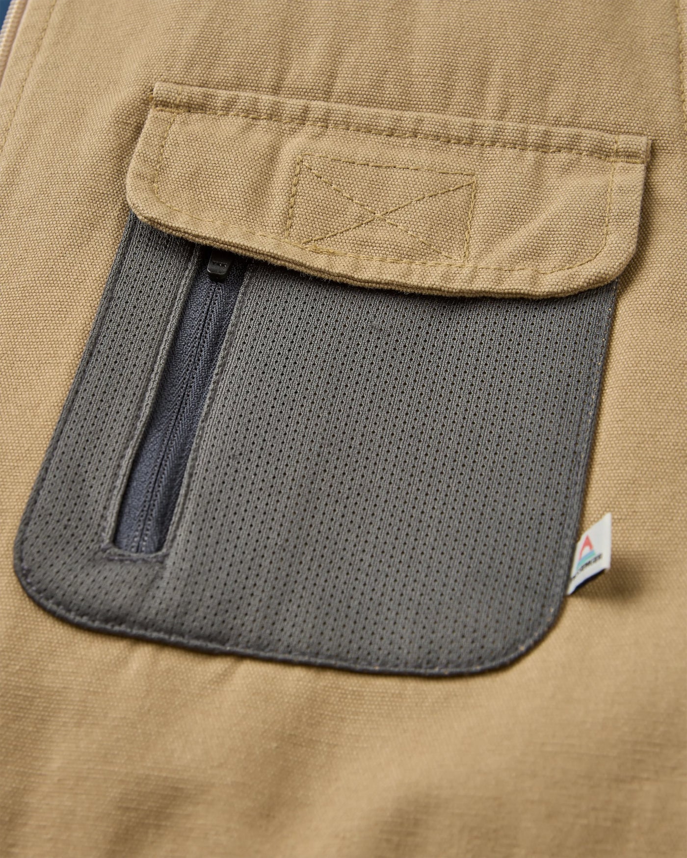 Explorers Organic Cotton Canvas Vest Stone