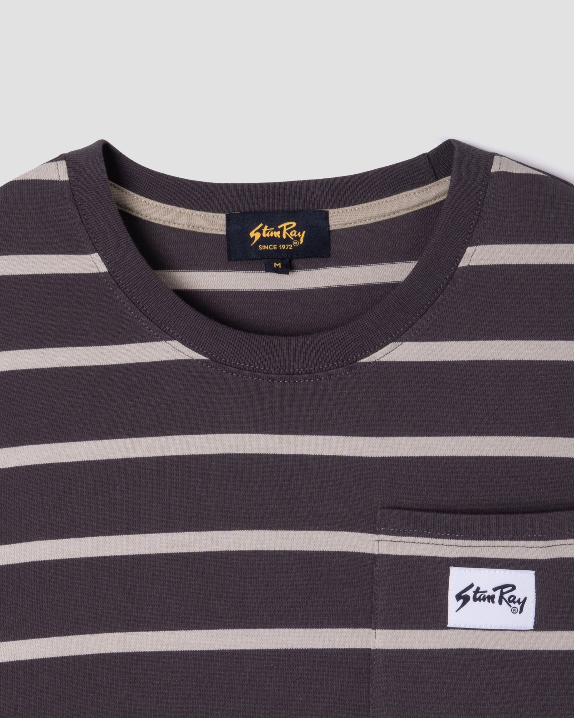 STRIPE TEE - RAVEN/EUCALYPTUS