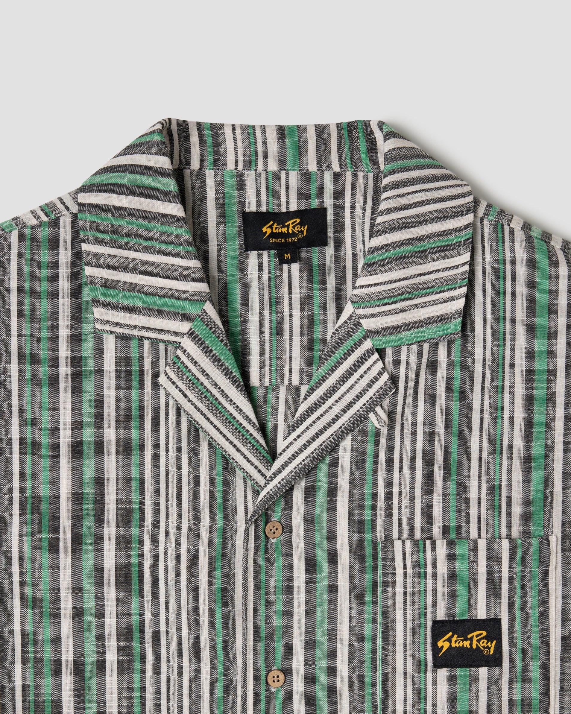 TOUR SHIRT - BLACK/GREEN STRIPE