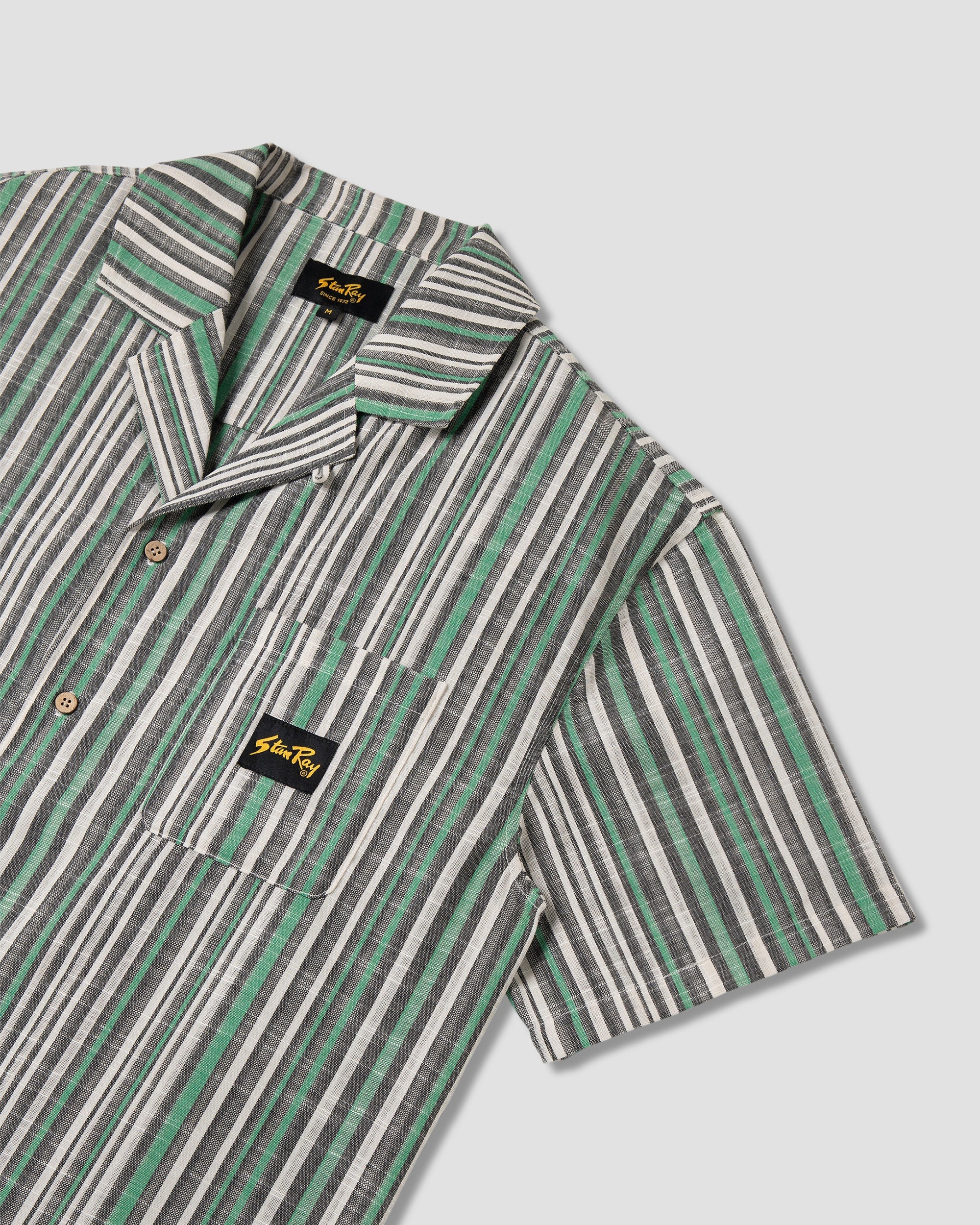 TOUR SHIRT - BLACK/GREEN STRIPE