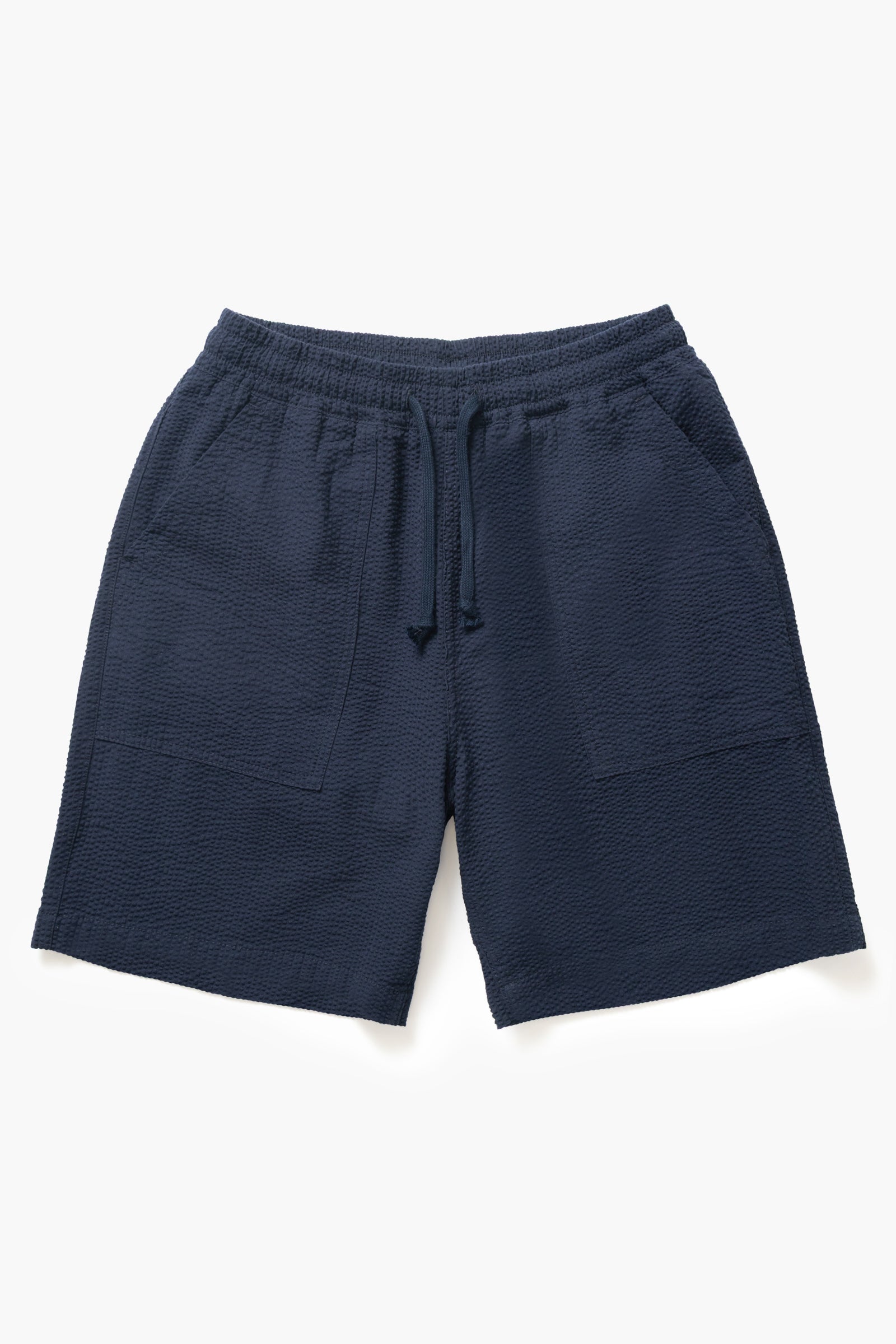 Seersucker Chef Shorts - Dark Navy