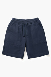 Seersucker Chef Shorts - Dark Navy