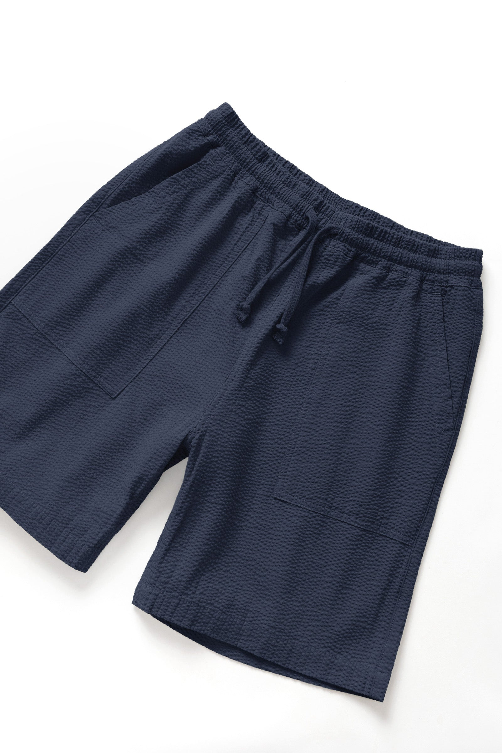 Seersucker Chef Shorts - Dark Navy