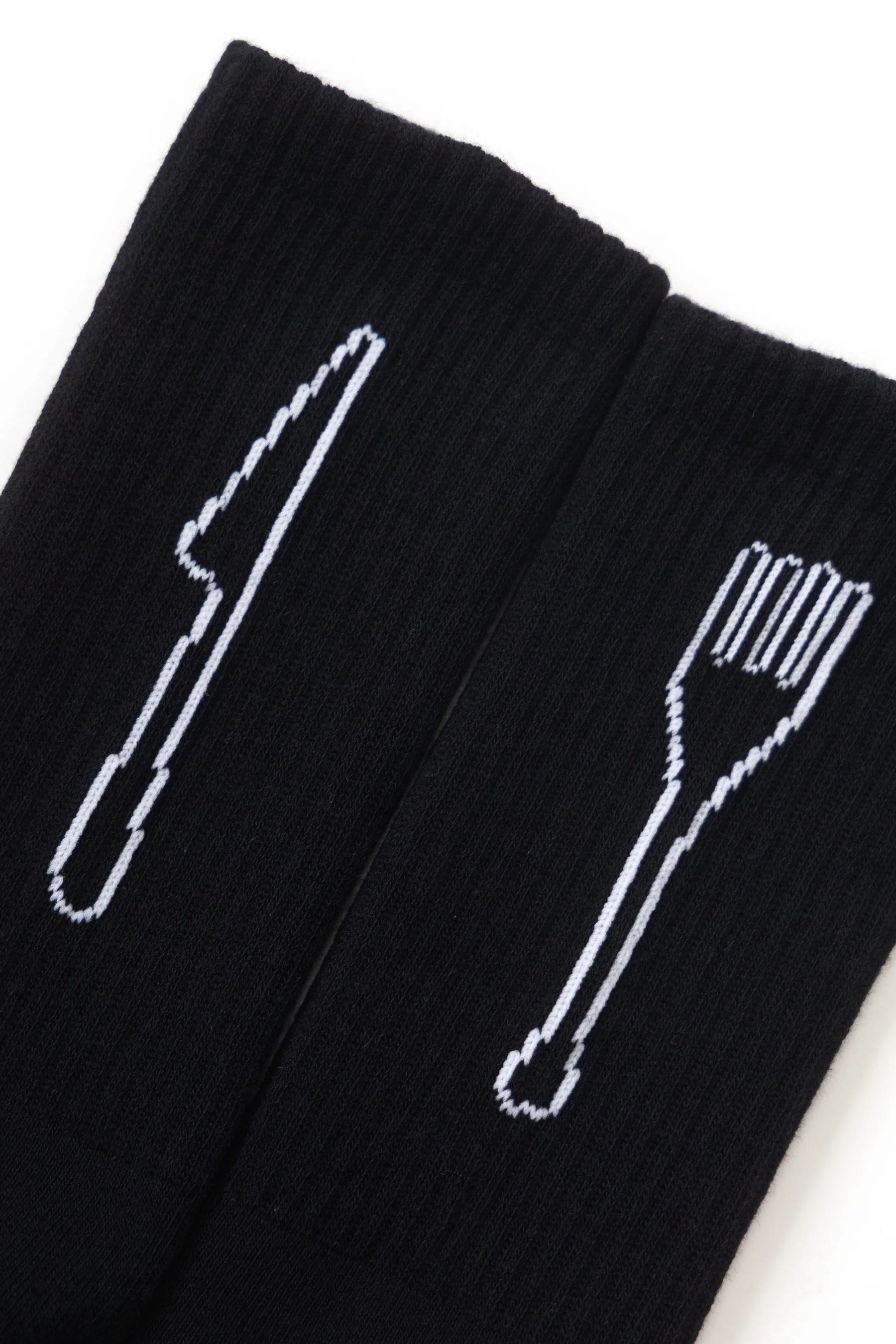 Knife & Fork Socks - Black