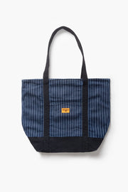 Pinstripe Denim Tote - Indigo