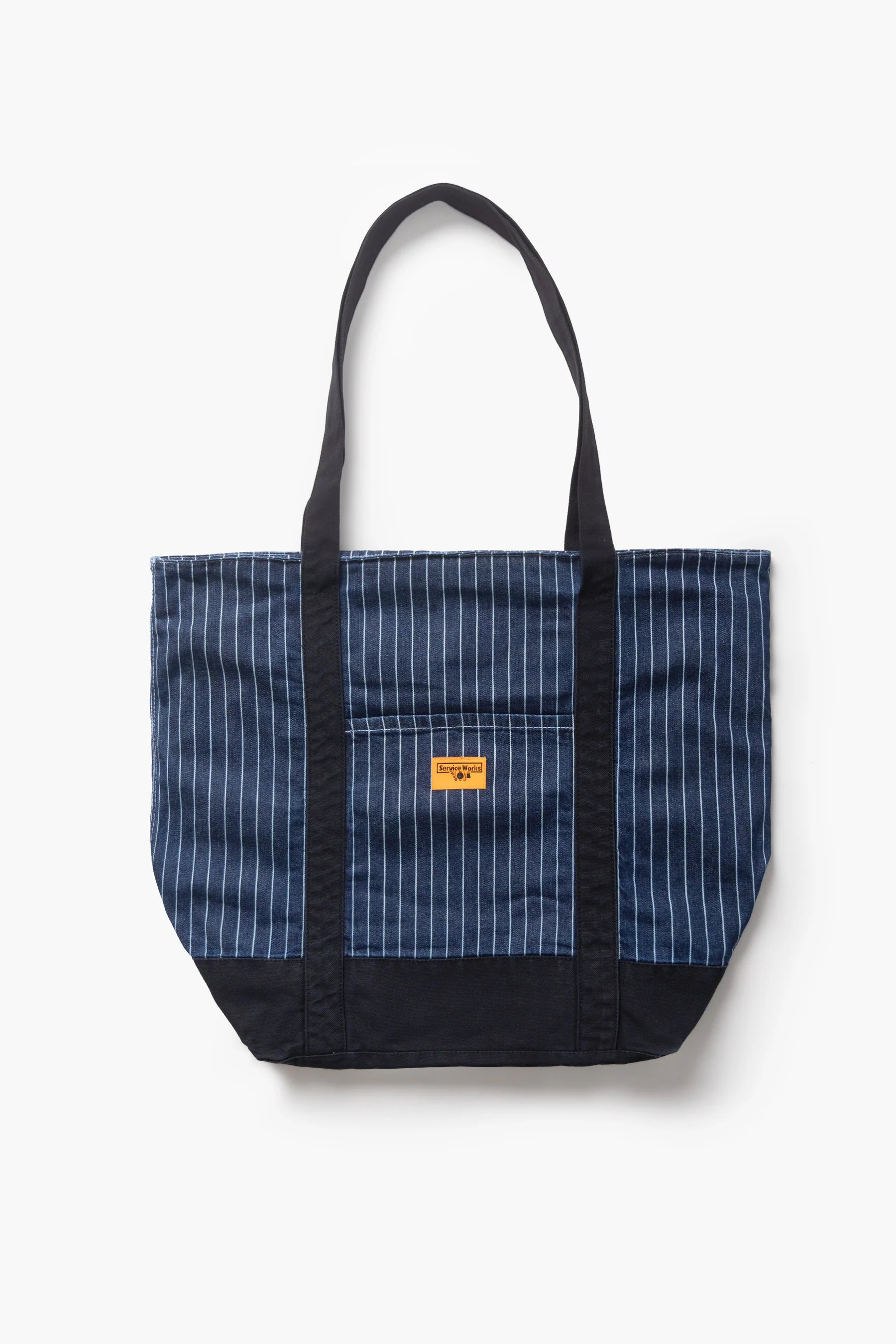 Pinstripe Denim Tote - Indigo