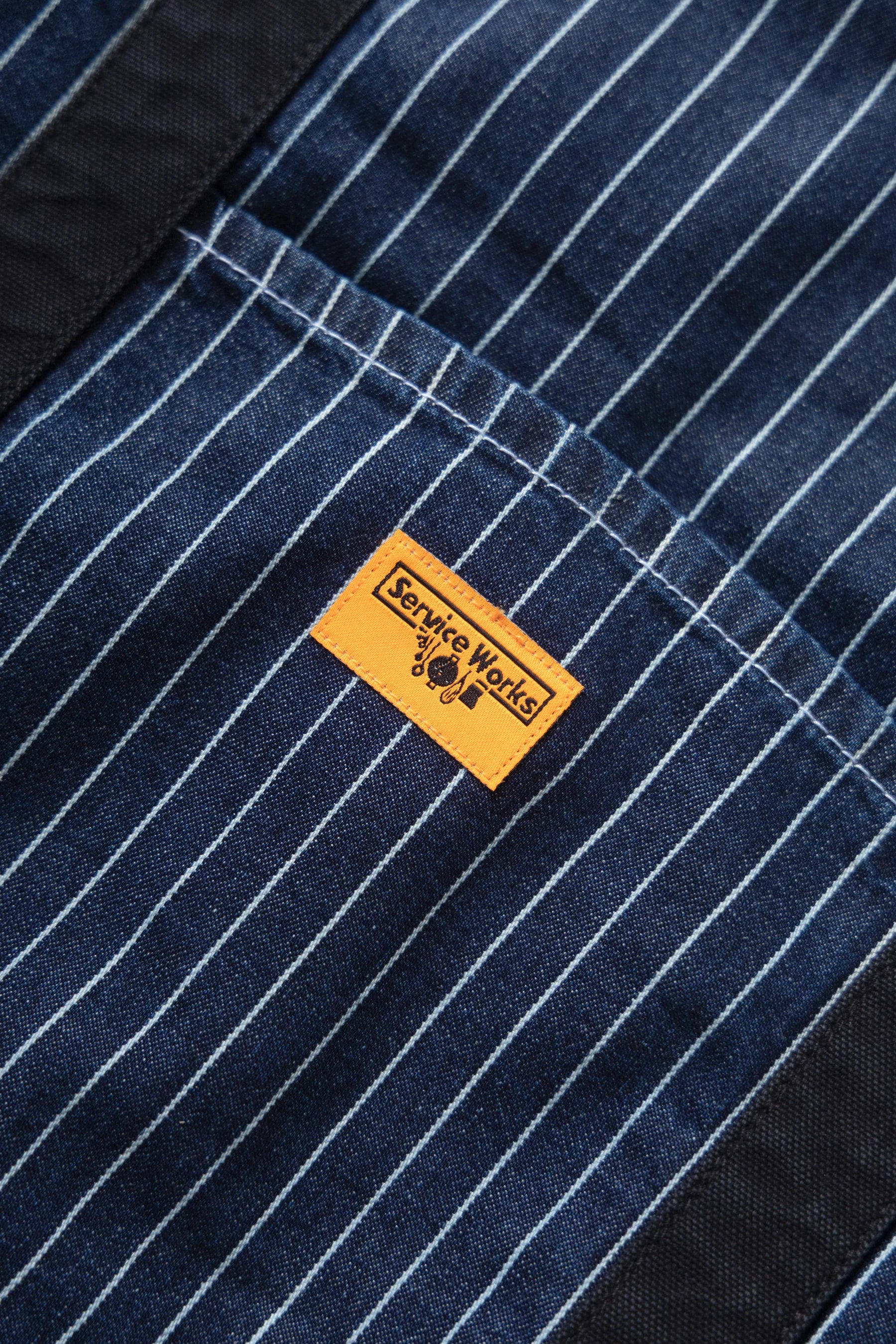 Pinstripe Denim Tote - Indigo