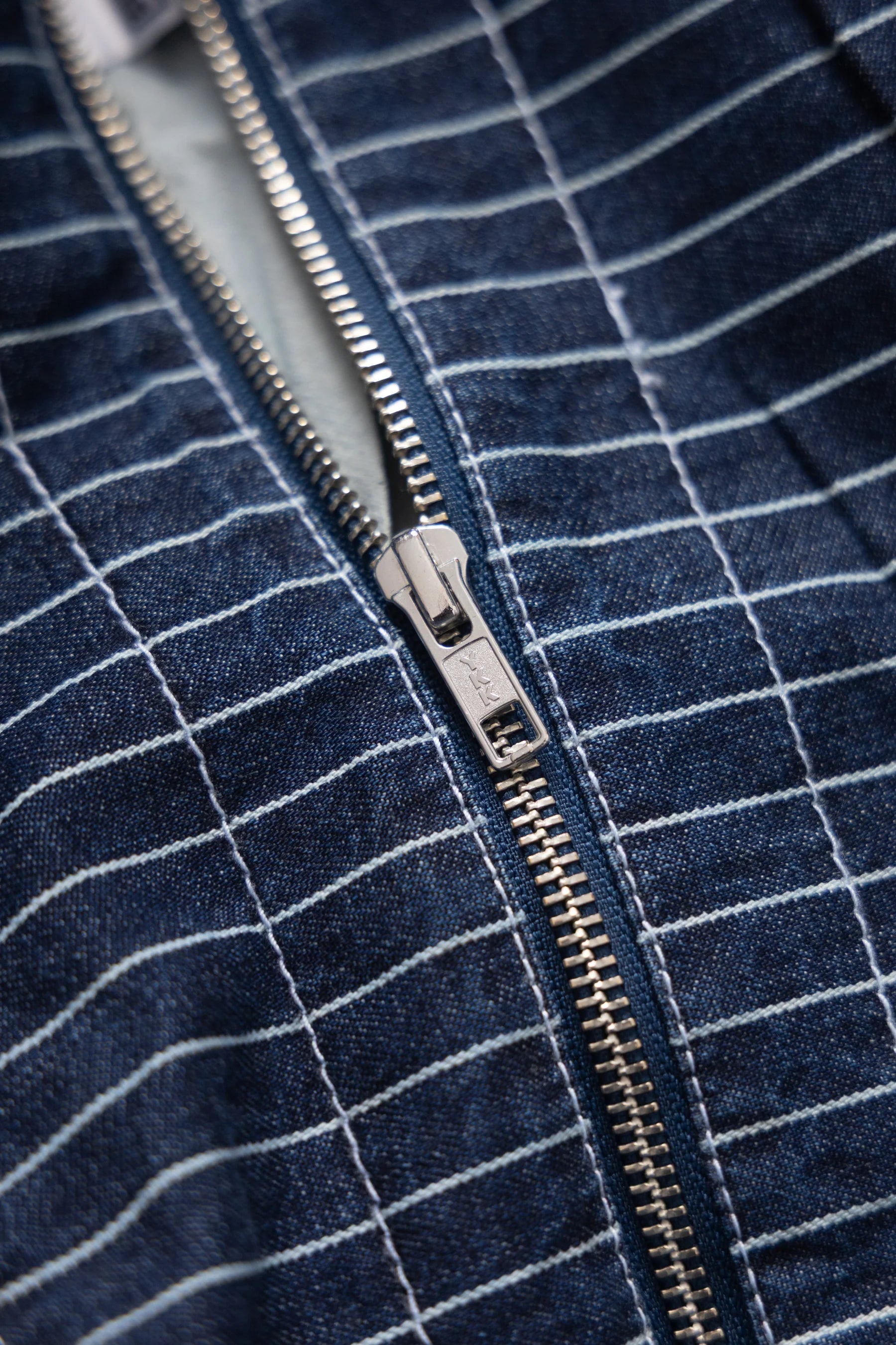 Pinstripe Denim Tote - Indigo