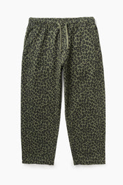 Patterned Easy Chef Pants - Green Leopard