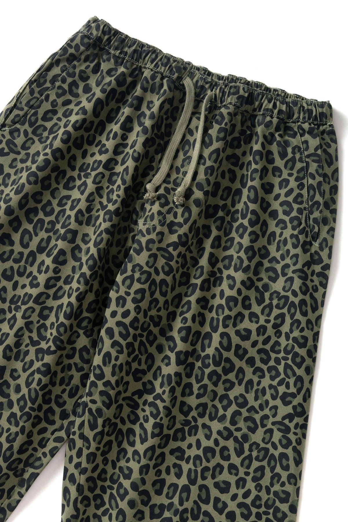 Patterned Easy Chef Pants - Green Leopard