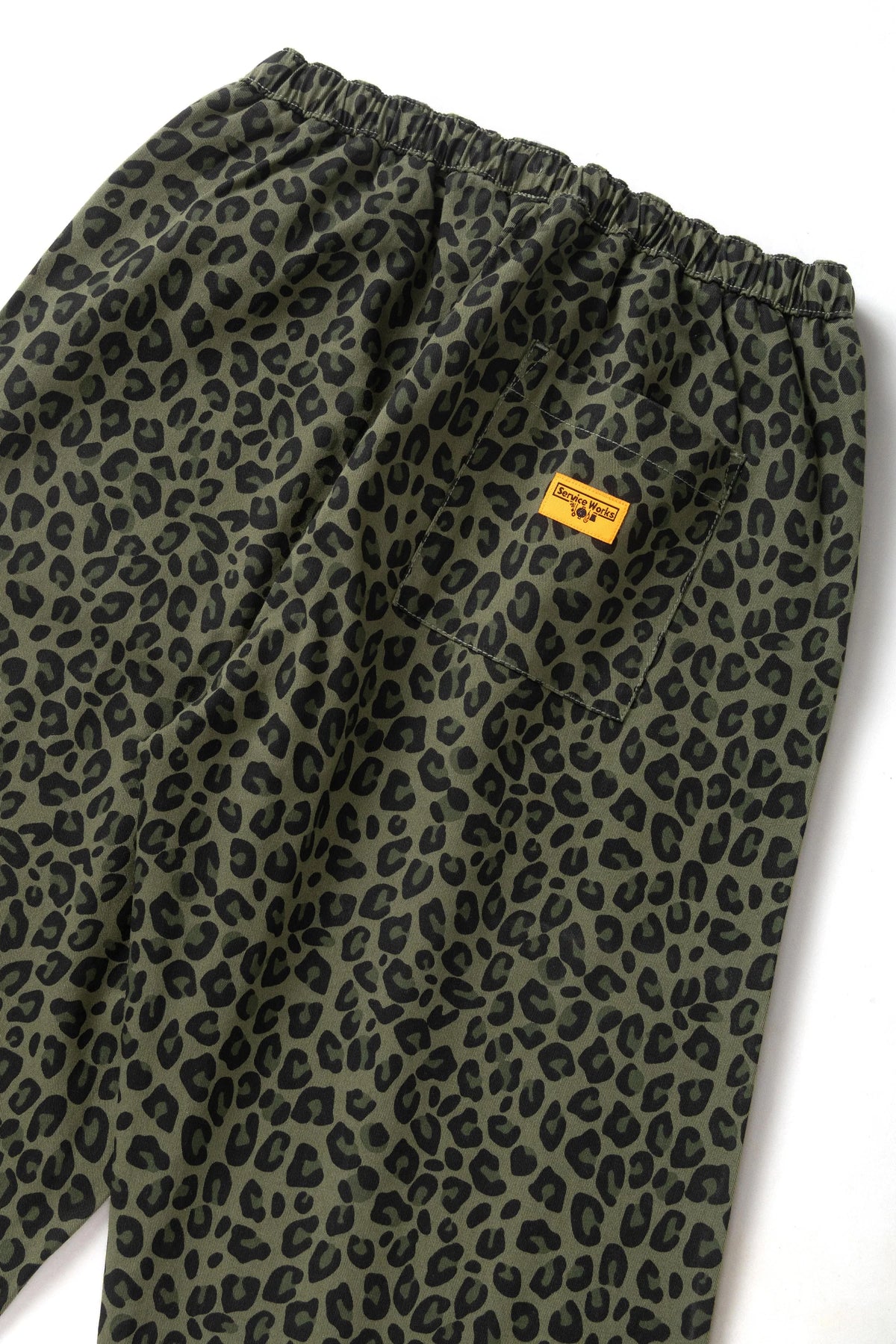 Patterned Easy Chef Pants - Green Leopard