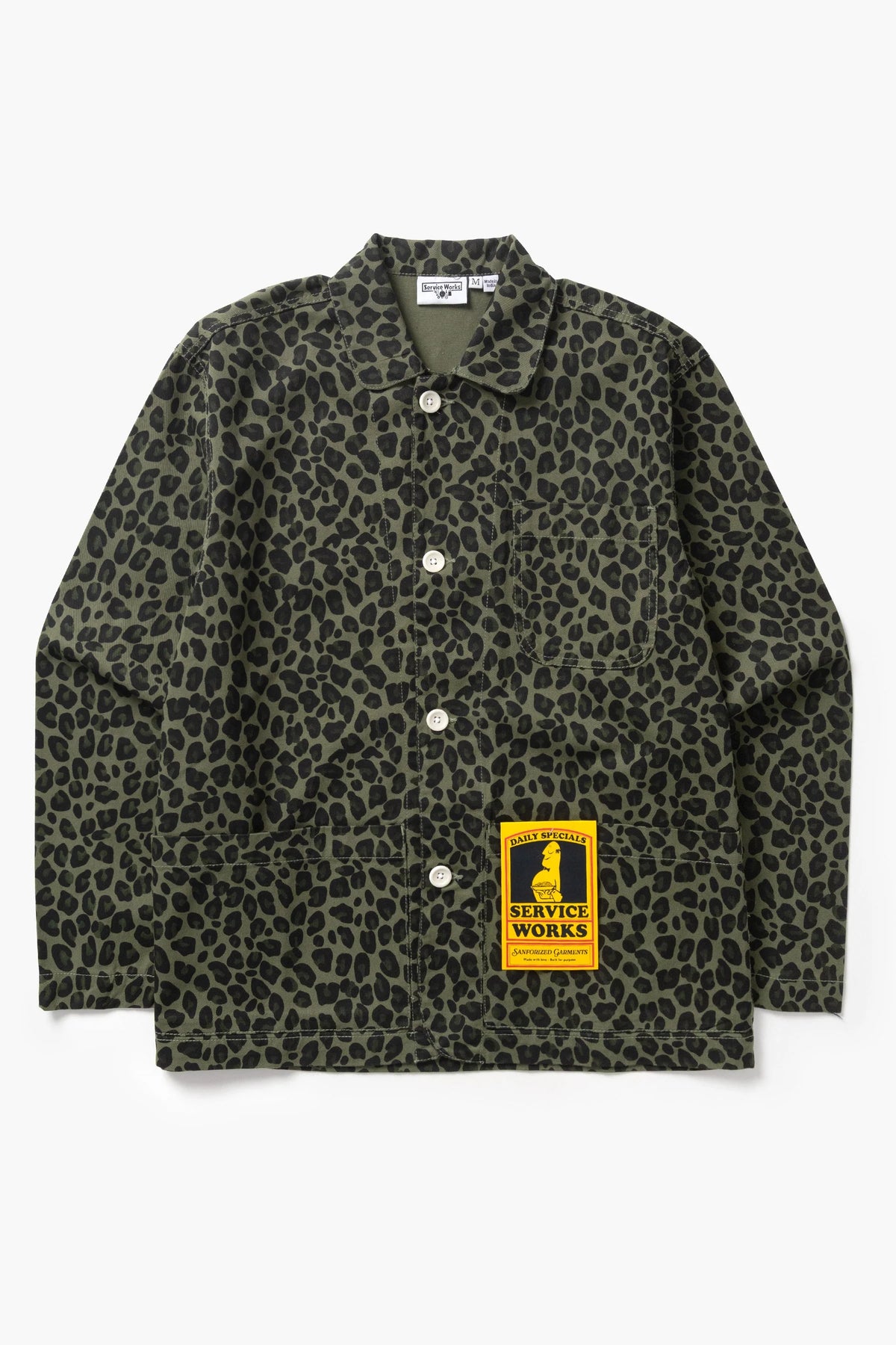 Patterned Easy Chef Shirt - Green Leopard