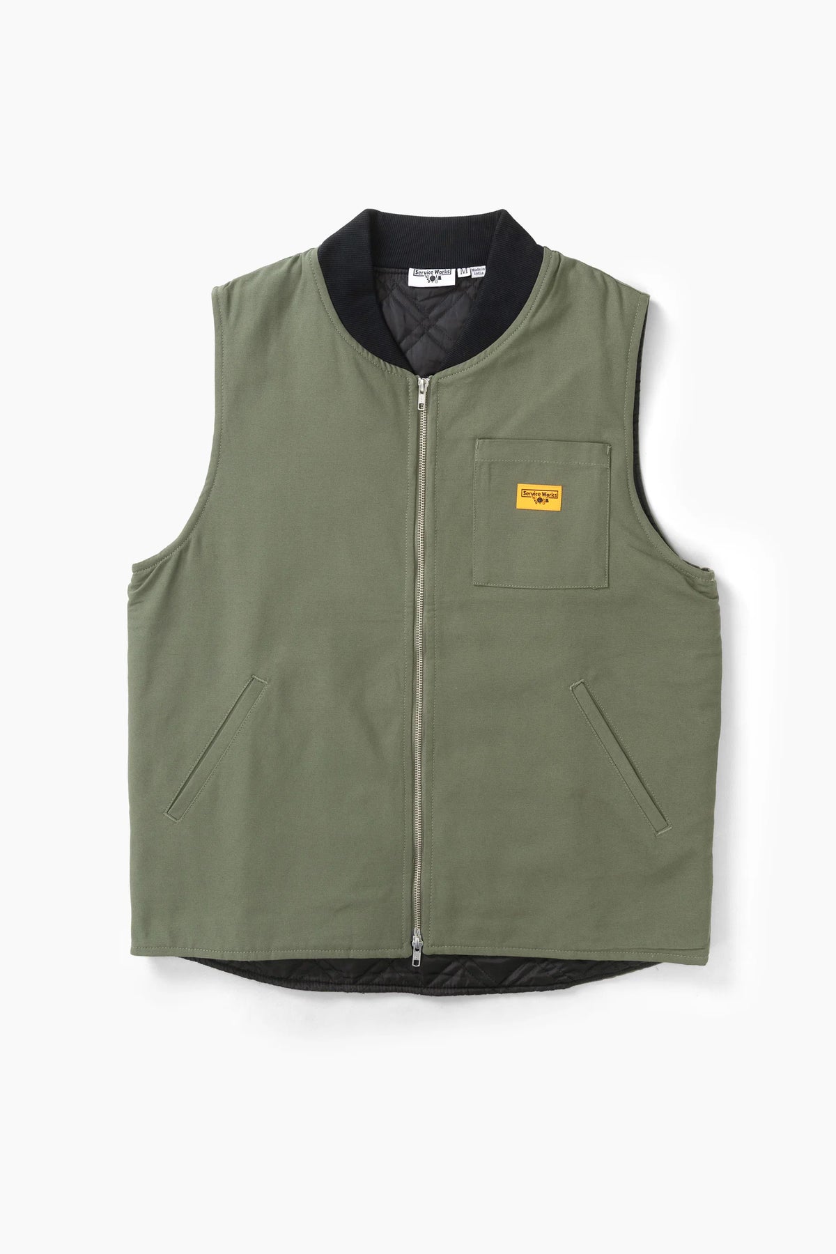 Canvas Work Vest - Olive
