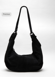 ROMA SUEDE TOTE - BLACK