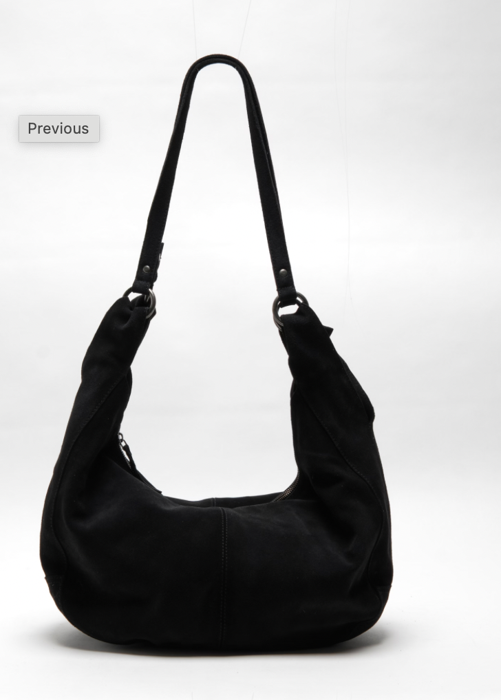 ROMA SUEDE TOTE - BLACK