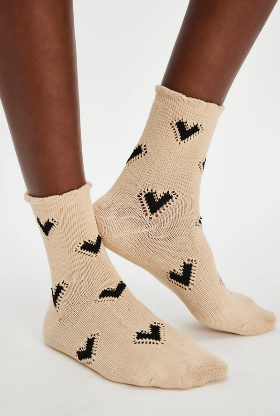 Cupids Bow Socks - Brown