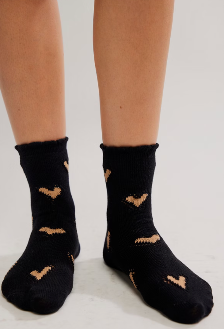 Cupids Bow Socks - Black